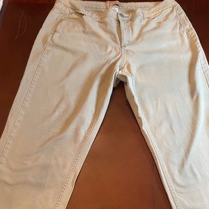 Woman's plus size tan jeans